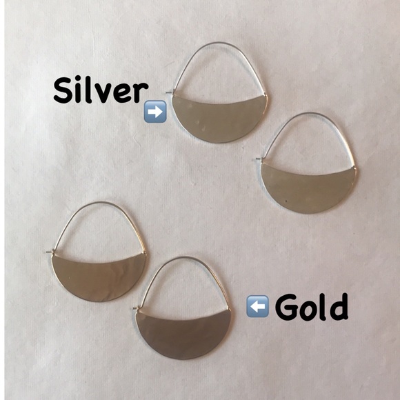 Everri Hammered Half-Moon Hoop Earrings - Picture 14 of 14